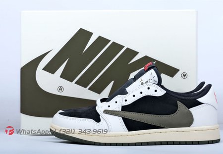 Travis Scott x Air Jordan 1 Low OG Olive DZ4137-106 Size 36-48.5