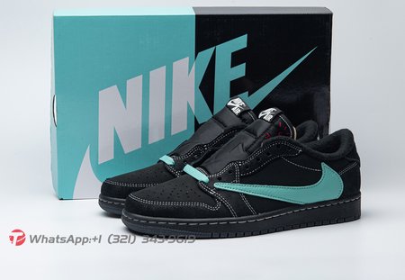 Travis Scott Air Jordan 1 Low Tiffany Phantom Custom DM7866-311 36-47.5