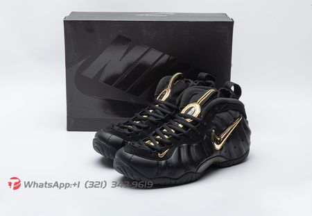 Nike Air Foamposite Pro Black Metallic Gold 624041-009 Size 41-46