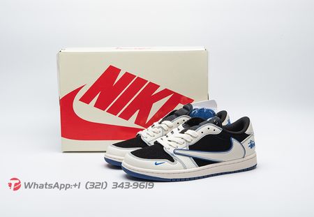 TRAVIS SCOTT X FRAGMENT DESIGN X AIR JORDAN 1 LOW OG SP SJ2068-113 Size 36-45