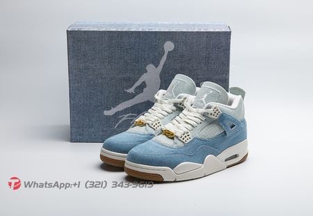 Jordan 4 Retro TEX Denim Worn Blue IB6716-100 Size 36-48.5