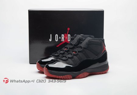Air Jordan 11 Black Red 378037-326 Size 40-48.5