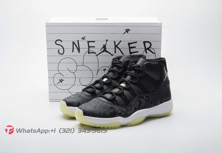 Jordan 11 Retro Black Barely Volt IB1378-001 Size 36-47.5