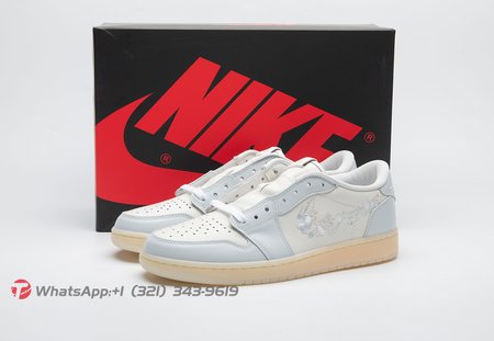 Jordan 1 Retro Low OG Rabbit Floral Swoosh IF4391-100 Size 36-47.5