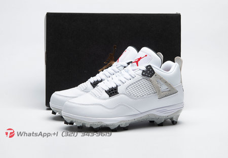 Air Jordan 4 Retro TD Cleat White Cement HQ0207-106 Size 42.5-47.5