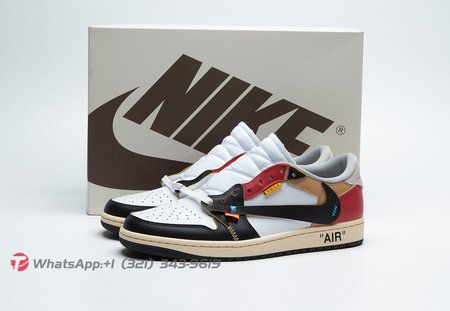 Travis Scott x OFF-WHITE x Air Jordan 1 XZ6868-005 Size 36-47.5